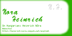 nora heinrich business card